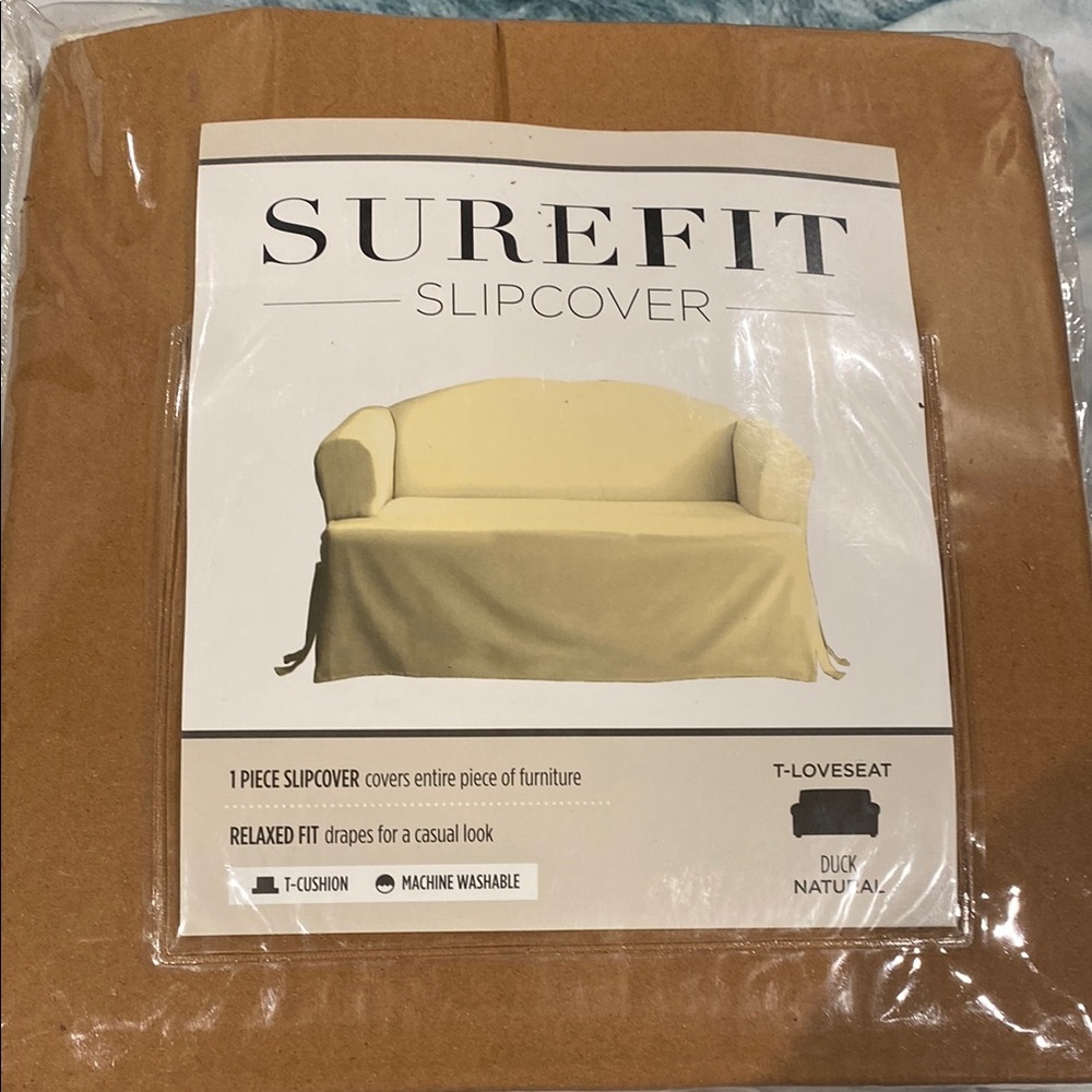 Sure Fit Cream Furniture Cover Accent